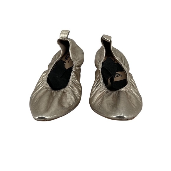 Free People Gold Pointed Toe Slip On Ballet Flats Size 36 Women’s - Picture 3 of 6